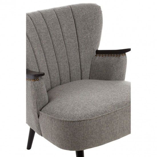 Rogano Grey And Walnut Armchair