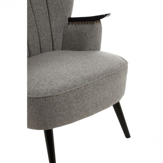 Rogano Grey And Walnut Armchair
