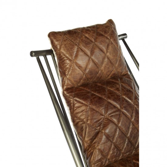 Holborn Brown Leather Cocktail Chair