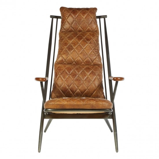 Holborn Light Brown Leather Cocktail Chair