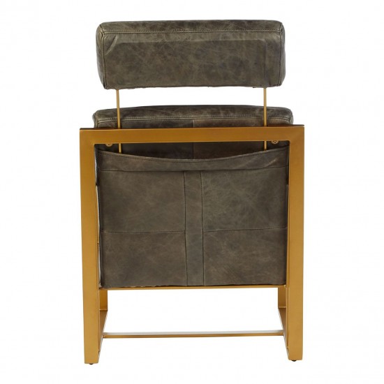 Holborn Grey Leather Chair