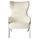 Albany Chrome And Natural Accent Chair
