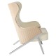 Albany Chrome And Natural Accent Chair