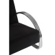Albany Chrome And Black Velvet Accent Chair