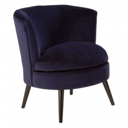 Miami Midnight Blue Velvet Accent Chair