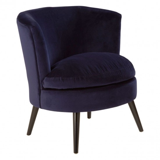 Miami Midnight Blue Velvet Accent Chair