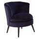 Miami Midnight Blue Velvet Accent Chair