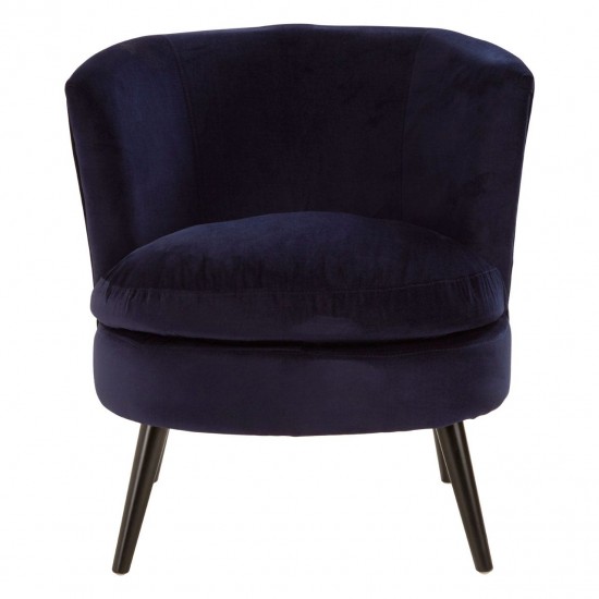 Miami Midnight Blue Velvet Accent Chair