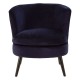 Miami Midnight Blue Velvet Accent Chair