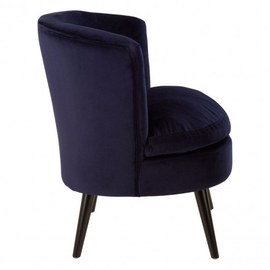 Miami Midnight Blue Velvet Accent Chair