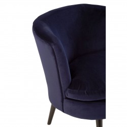 Miami Midnight Blue Velvet Accent Chair
