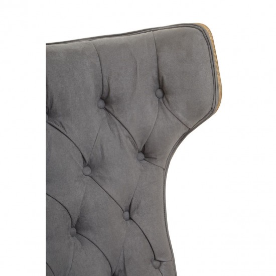 Oslo Winged Back Grey Accent Chair