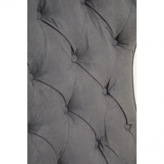 Oslo Winged Back Grey Accent Chair