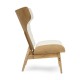 Oslo Winged Back Ivory Accent Chair