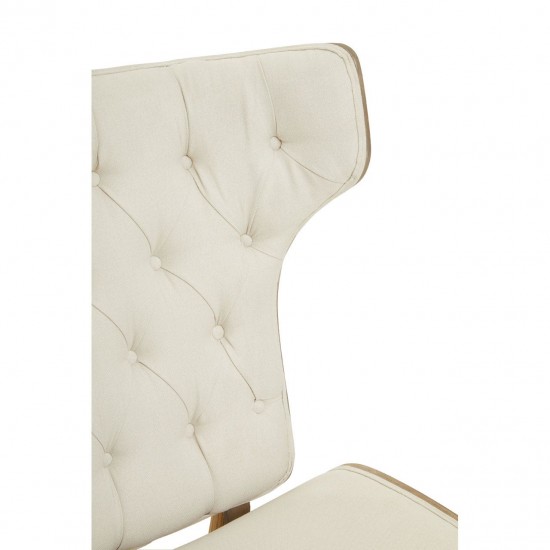 Oslo Winged Back Ivory Accent Chair