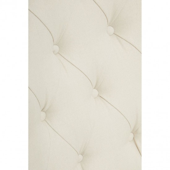 Oslo Winged Back Ivory Accent Chair