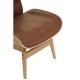 Oslo Winged Back Brown Leather Accent Chair
