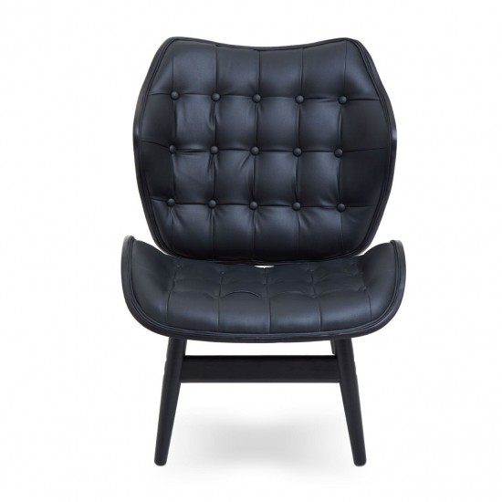 Olso Black Leather Accent Chair