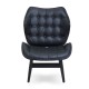 Olso Black Leather Accent Chair