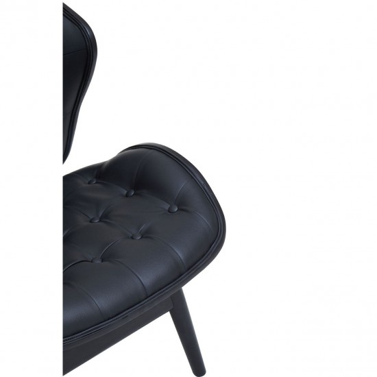 Olso Black Leather Accent Chair
