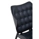 Olso Black Leather Accent Chair