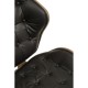 Olso Black Leather And Wood Accent Chair