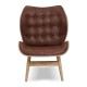 Olso Brown Leather Accent Chair