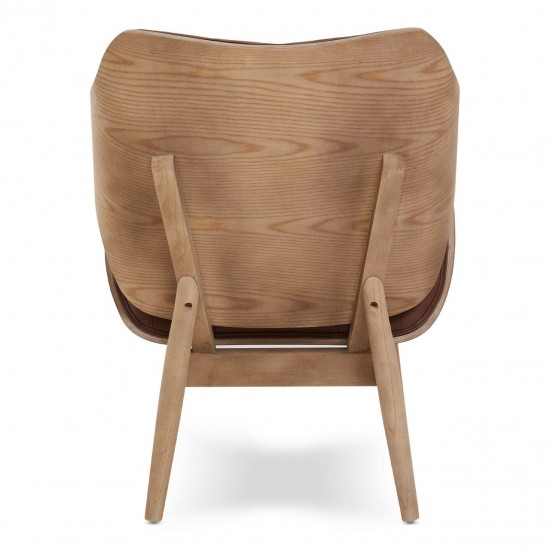 Olso Brown Leather Accent Chair