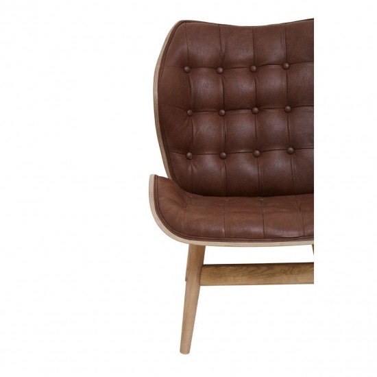 Olso Brown Leather Accent Chair