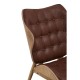 Olso Brown Leather Accent Chair