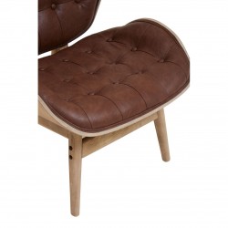 Olso Brown Leather Accent Chair