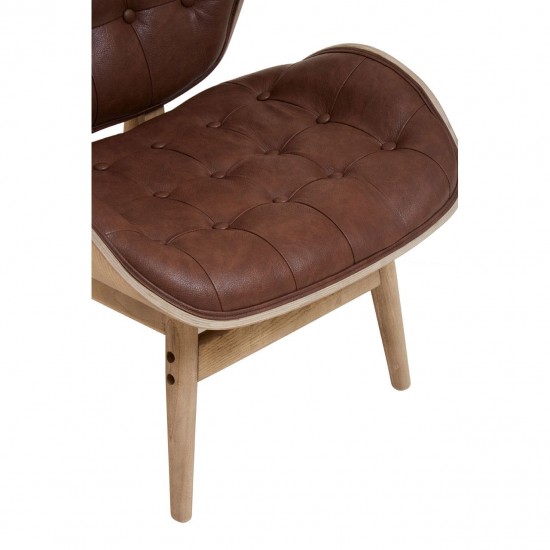 Olso Brown Leather Accent Chair