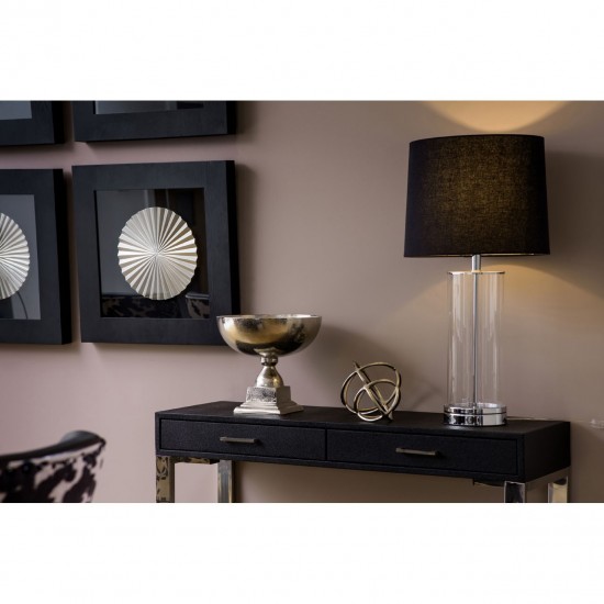 Lexington Pair Nickel Finish Ball Sculptures