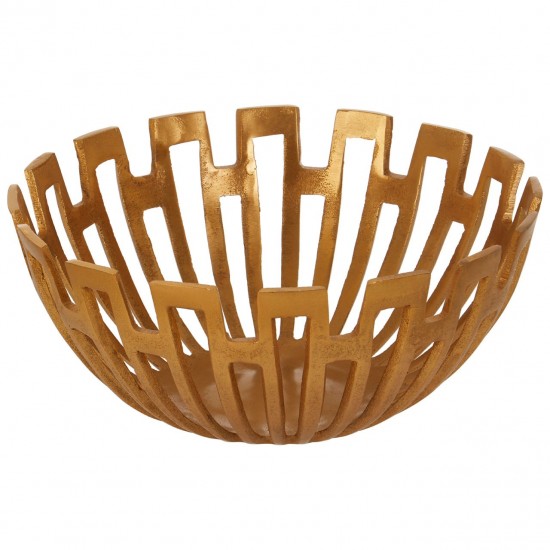 Lexington Small Gold Finish Decorative Bowl