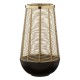 Ella Small Black And Gold Hurricane Candle Holder