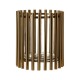 Ella Small Tubular Gold Hurricane Candle Holder