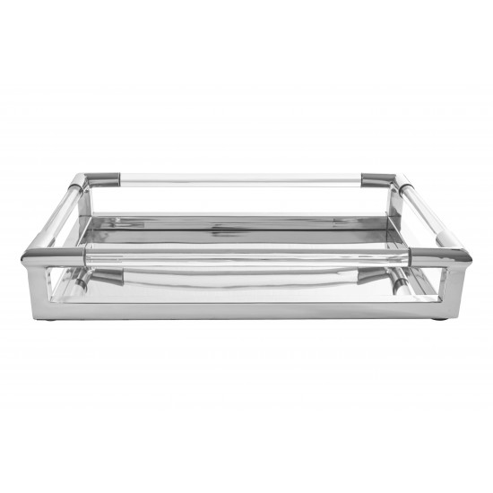 Milan Silver Finish Decorative Tray