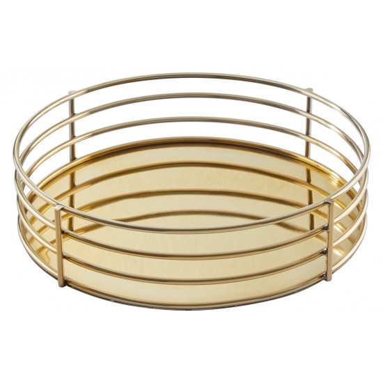 Alpha Gold Finish Round Tray