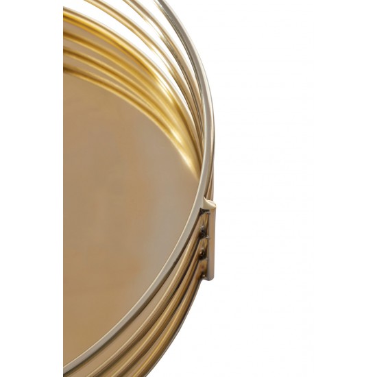 Alpha Gold Finish Round Tray