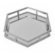 Harbor Silver Finish Hexagonal Tray 