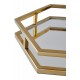 Harbor Gold Finish Hexagonal Tray