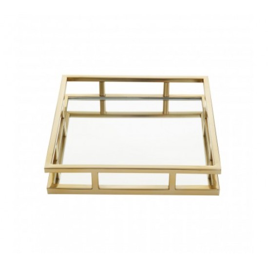 Cello Gold Finish Square Tray