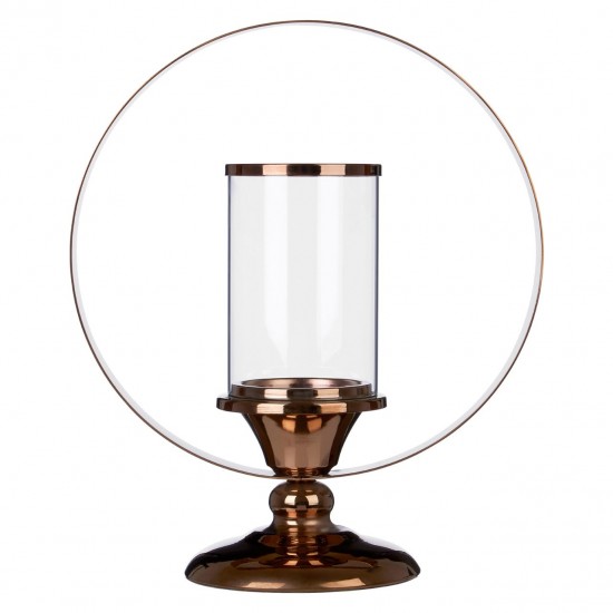 Lexington Small Bronze Finish Halo Candle Holder