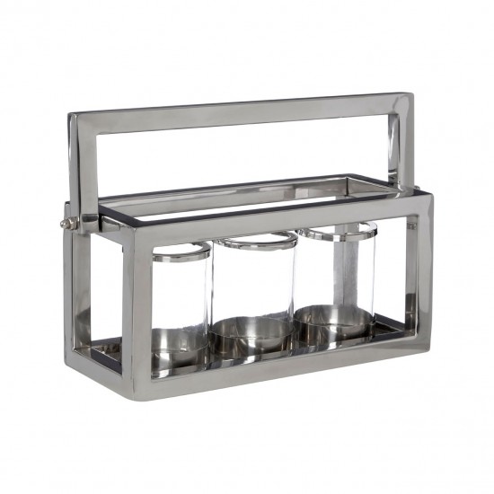 Lexington Chrome Finish 3 Light Lantern