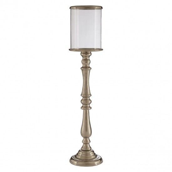 Lexington Nickel Finish Large Floor Candle Holder