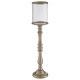 Lexington Nickel Finish Large Floor Candle Holder