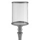 Lexington Nickel Finish Large Floor Candle Holder