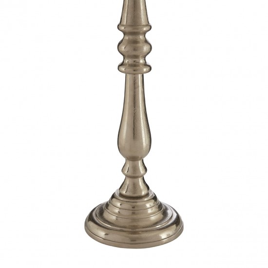 Lexington Nickel Finish Large Floor Candle Holder