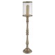 Lexington Nickel Finish Large Floor Candle Holder