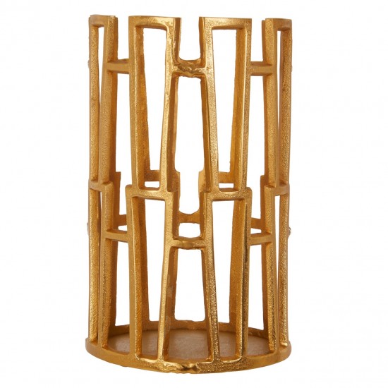 Lexington Large Sculpted Gold Finish Candle Holder